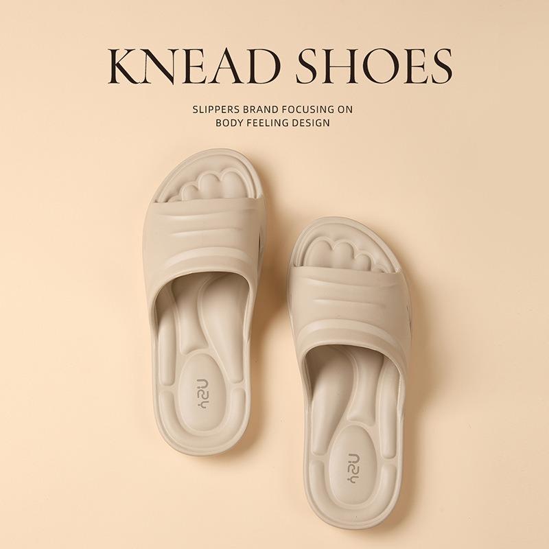 

Массажные прохладные тапочки для пары летние домашние для ванной комнаты домашние нескользящие с мягкой подошвой женские 44-45