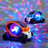 Children's Electric Toy Car Flashing Music Omnidirectional Rotating Cool Light Holiday Gift