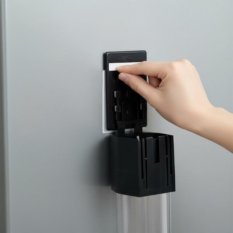 Self-Adhesive Water Dispenser Cup Holder Dustproof Space Efficient Paper Cup Organizer for Small Apartment Kitchen