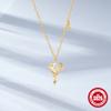 Wind Commuter Simple Wear S925 Sterling Silver Planet Star Moon Element Moonstone Necklace Collarbone Chain