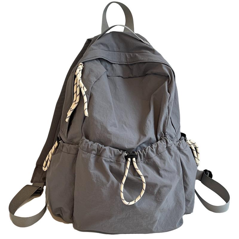 Schoolbag Autumn New Leisure Travel Backpack Female Korean Version Commuting Simple Lazy Wind Backpack Large Capacity Student Schoolbag