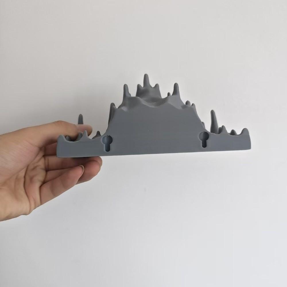 3D Printed Icicle Skull Melting Wall Shelf Dark Gothic Wall-Mounted Display Stand Bedroom