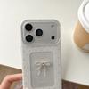 Glamorous Bow White Polka Dot with Rhinestone Bow Design Phone Case for iPhone 17 16 15 14 11 12 13 Pro Max Plus Back Cover