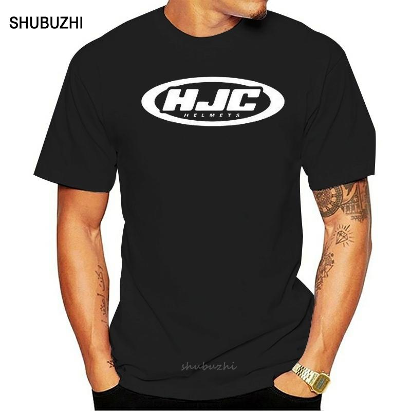 

NEW HJC HELMETS RACING LOGO MENS BLACK T-SHIRT S M L XL 2XL XXXL men cotton tshirt summer brand teeshirt euro size 3XL