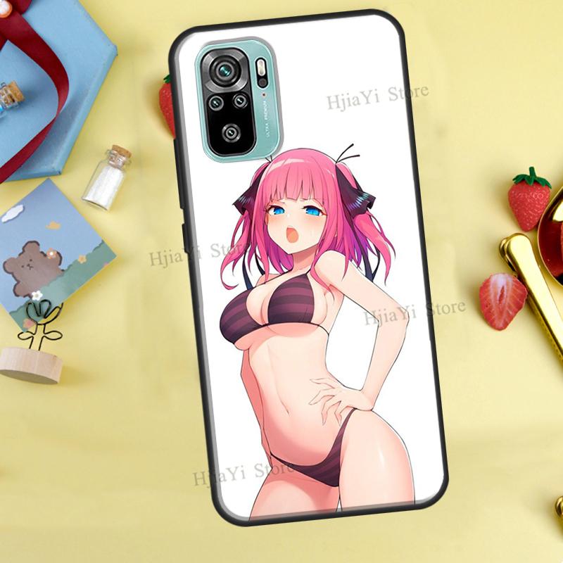 Anime Summer Bikini Girls Case For Xiaomi Redmi Note 11 Pro Note 10 8 9 Pro 9S 10S 11S Cover For Redmi 9 10 9C 9A 9T