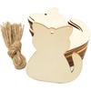 30 Pack 4 Inch Wood Cat Cutouts Unfinished Wood Cat Crafts Wooden Cat Hanging Ornaments DIY Cat Craft Gift Tags for Home Party Decoration