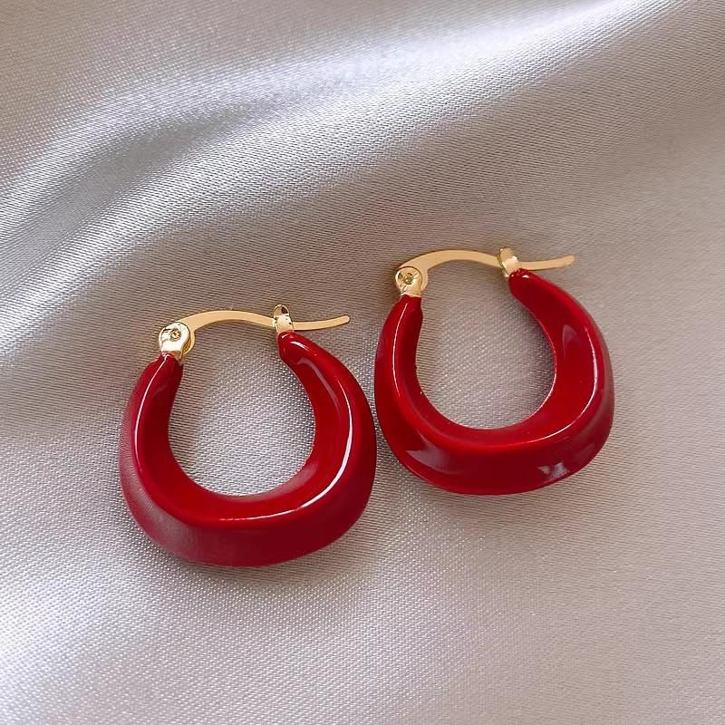 Vintage Luxe Anke La Red 925 Silver Earrings Zircon Studs Minimalist Elegant Fashion Jewelry For Women