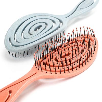 Entspannender elastischer Massagekamm, tragbare Hohlhaarkämme, Kopfhaut-Massagebürste, Salon-Styling-Werkzeuge, einfarbig, kreisförmige Haarbürste