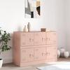 VidaXL Buffet Pink 99x39x73 Cm Steel, Cabinet, Cupboard, Highboard, Sideboard, Storage Cabinet, Organizer of 841794
