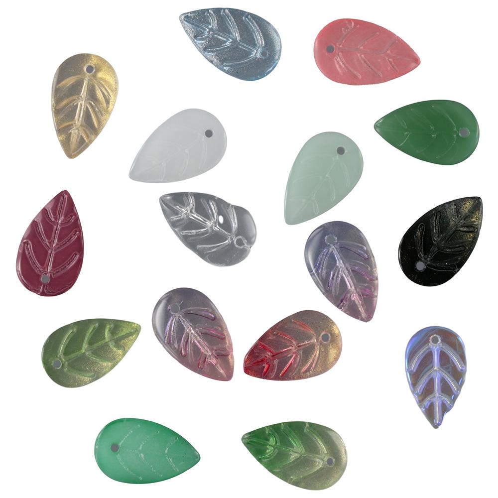 

100 шт стеклянные бусины-разделители, бусины-листья для сережек, браслетов, ожерелий, брелоков