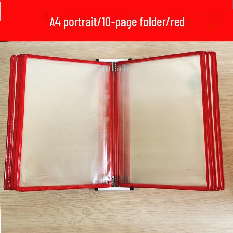 A4 Wandmontierter Klapp-Aktenordner, 5-seitiger SOP-Displayständer