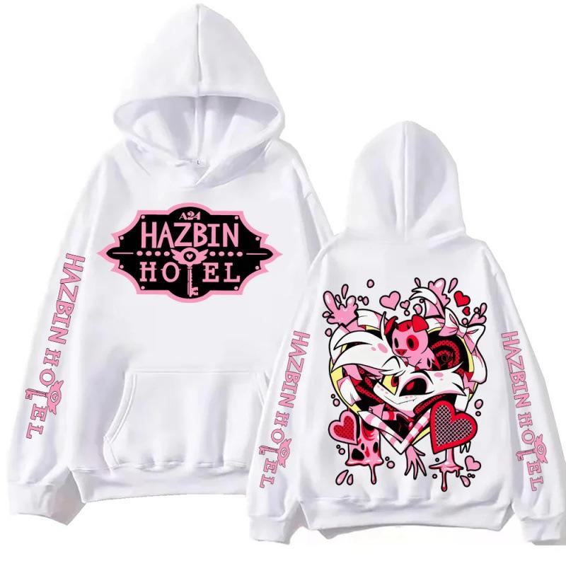 Hazbin Hotel Sudadera con Capucha de Polvo Hombre Mujer Harajuk