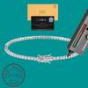 2mm D VVS1 Moissanite Tennis Bracelet Original S925 Silver Plated White Gold with GRA Necklace for Women Man
