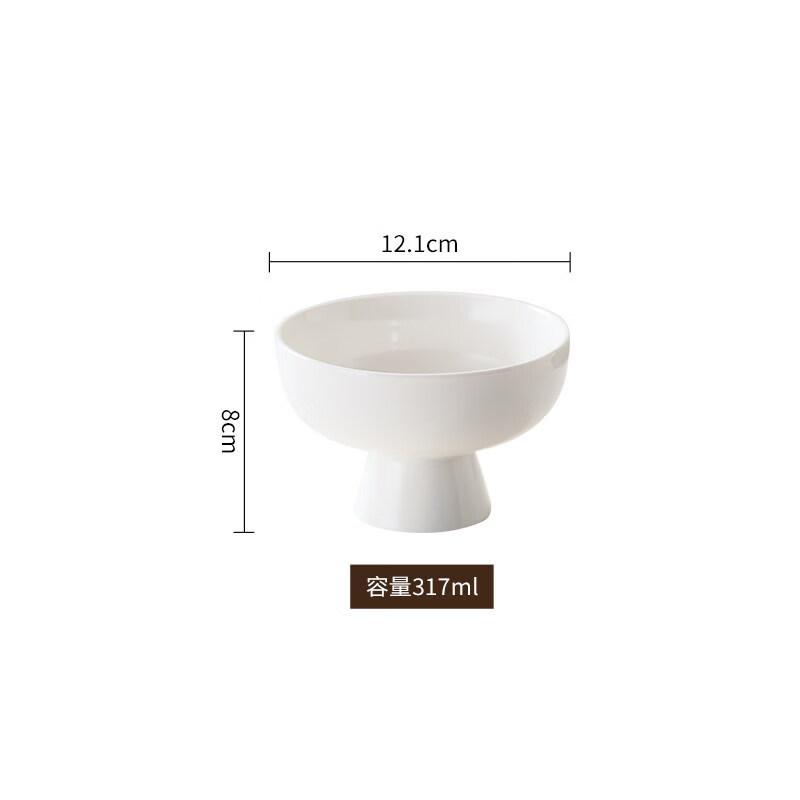 Japanese Style Ceramic High-Foot Dessert Bowl