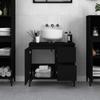 VidaXL Armoire de salle de bain noir 65x33x60 cm bois d'ingénierie 819829