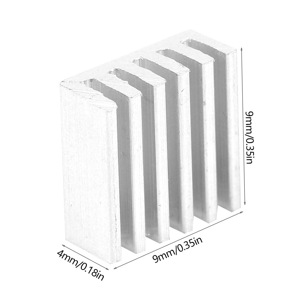 100pcs 9x4x9mm Aluminum Heat Sink Radiator for Amplifier Board PCB MOS Transistor