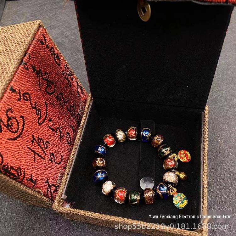 Incense Ash Glaze Five-Color Treasure Beast Bracelet for Men and Women