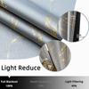 2pcs Gold Foil Printed Marble Grey Blackout Curtains , for Bedroom Kitchen Living Room, Home Decor, Room Decor