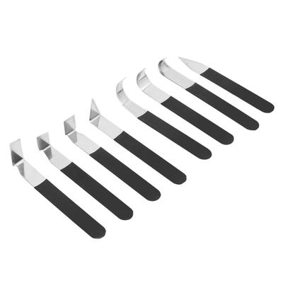 8 Pcs Set Clay Carving Knife Stainless Steel Rounded Blade Comfortable Rubber Sleeve Handle