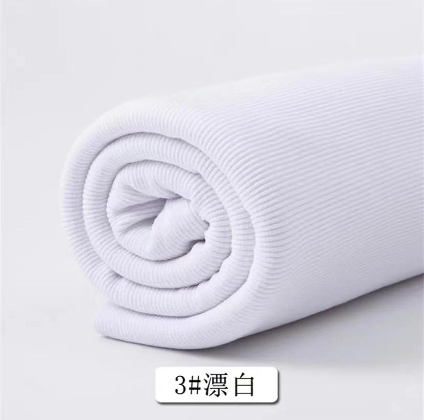 Cotton Stretch Ribbed Knit Fabric, Neckline, Cuffs, Hem, Cinched Elasticated Garment Fabric, Pregnant Woman Belly Support