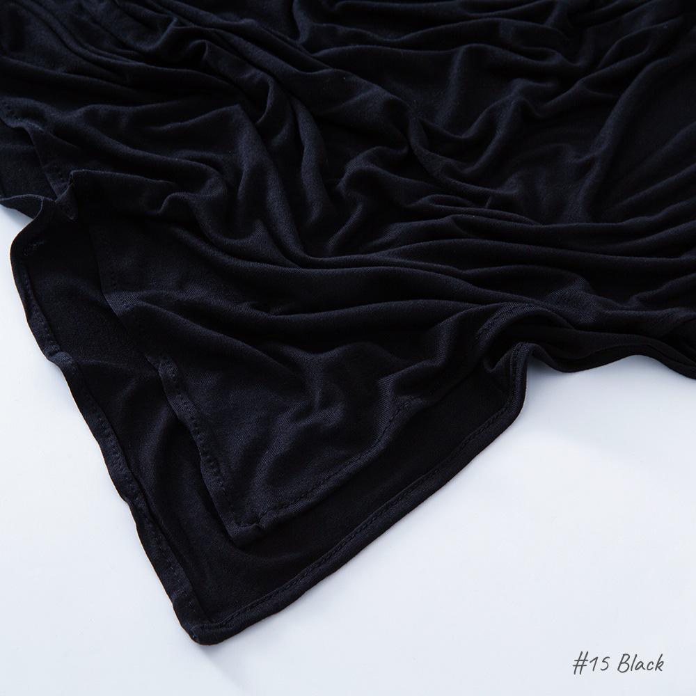 High-Quality Malaysian Modal Cotton Jersey Scarf with Rolled Edge