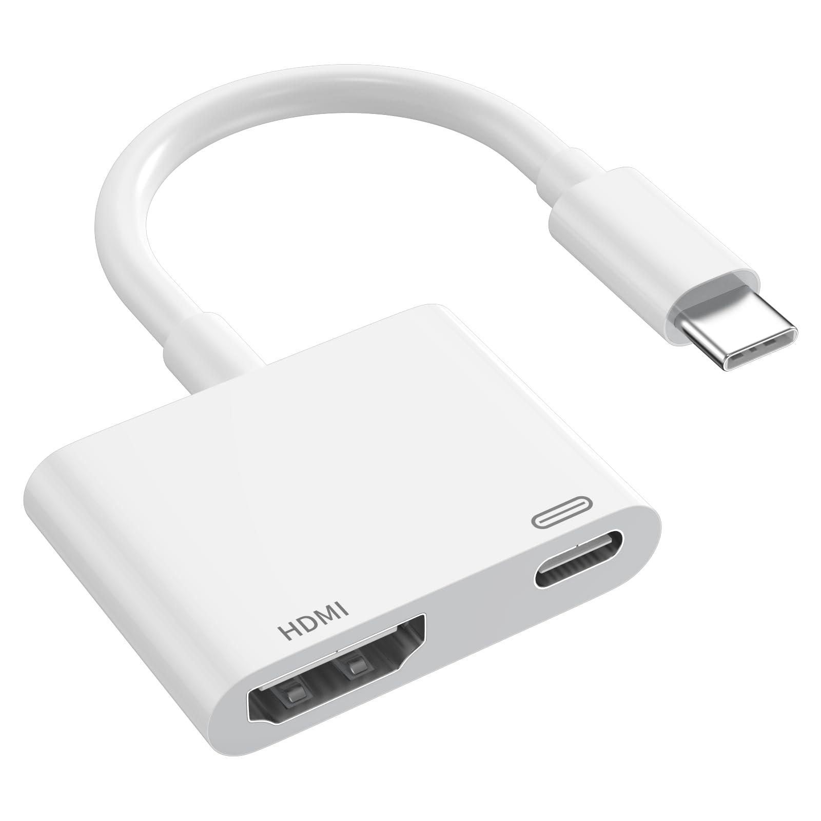 

USB-C 4K PD 60W Adapter Type-C Male to HD Output+For iPhone Female Converter for iPhone 15 MacBook Samsung As Shown A