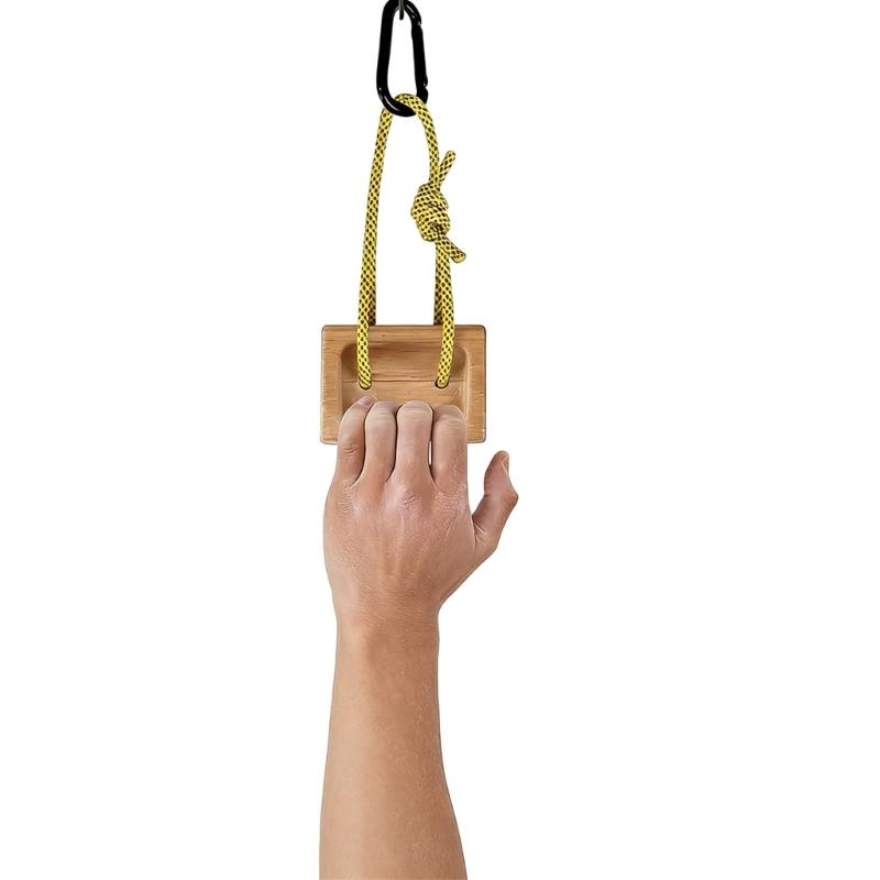 Wood Finger Training Board Portable Fingerboard for Climbers with Smooth Surfaces Secure Mounting Ideal for Homes Gym