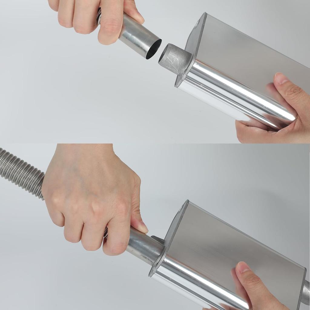 Stainless Steel Heater Exhaust Pipe with 25mm Air Intake Filter for Webasto, Eberspacher, RV, Camper, Truck