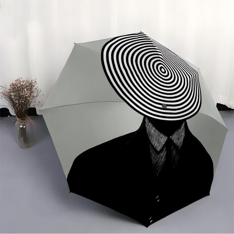 1pc Hypnosis Pattern Automatic Open/Close Umbrella Compact Folding Umbrella, All-Season Portable Umbrella for Women/Men F1124329