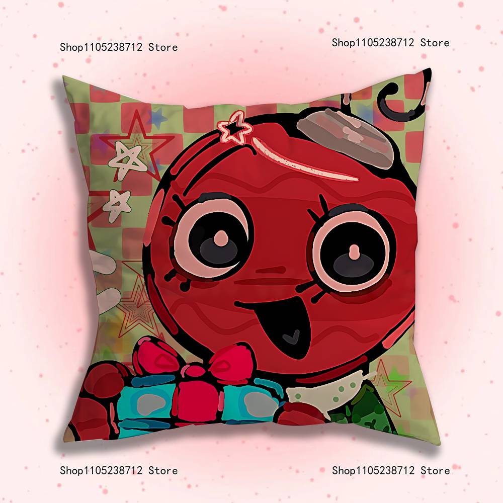 Federe per Cuscino Gioco B-Bobette D-Dandy Cartoon Divano Decorativo Casa Stampa Double-Sided Peluche Corto Federa Cuscino Carina