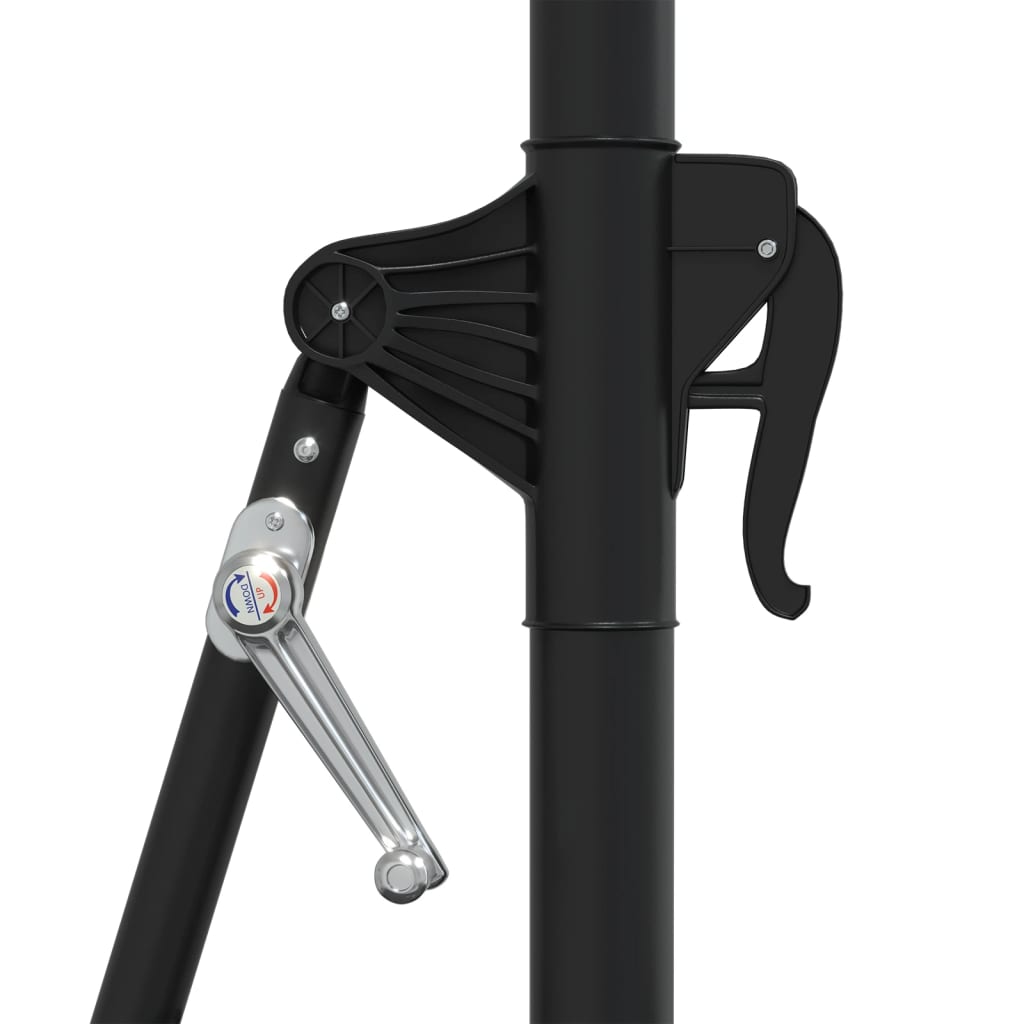 Wall Mounted Sun Umbrella with Metal Pole 300 Cm Anthracite