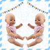 DC-BEAUTIFUL 4 Pcs Diapers, Underwear and 2 Pcs Bibs for 14-18 Inch Baby Dolls, Suitable for Infant Baby Girls Boys