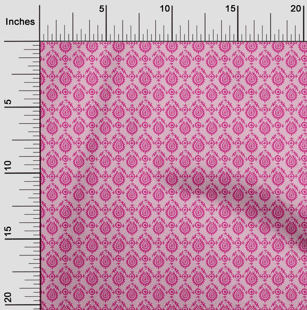 oneOone Tela flexible de algodón con estampado floral de bloques cortados a medida de 40 pulgadas de ancho