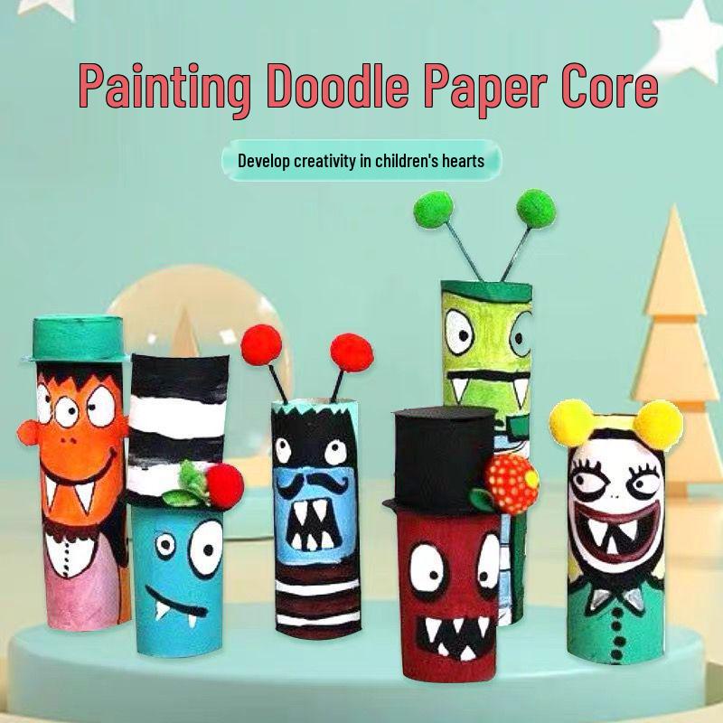 

DIY Kindergarten Craft Paper Tubes for Painting and Graffiti