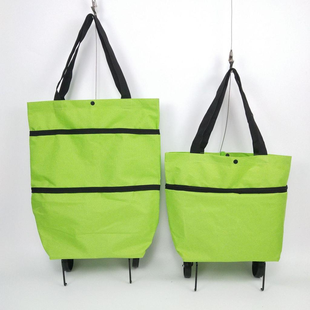 Foldable Wheeled Shopping Trolley Bag: Large Capacity Grocery Handbag