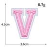 Exquisite Pink Embroidered Alphabet Patch for Jackets & DIY Decor