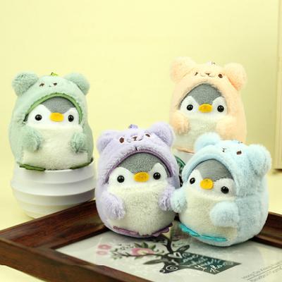 Penguin Doll Pendant Soft Stuff Stainless Toy Cartoon Animal Plush Chain Keychain School Bag