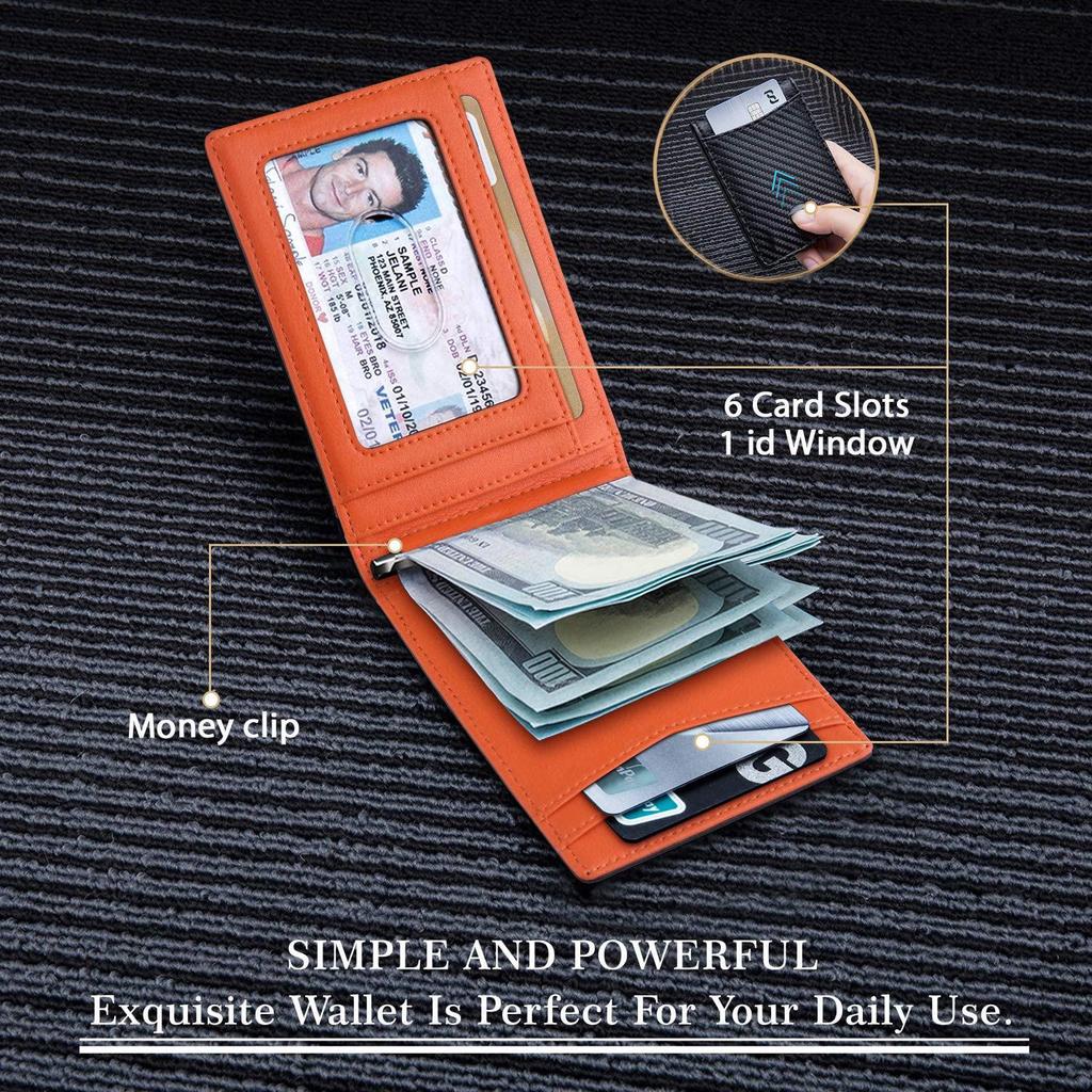 Carbon Fiber RFID Card Holder: Multi-Card Slots, Money Clip, Coin Purse, and Microfiber Leather Credit Card Sleeve for Men.