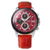 Angel Clover Men's Watch, MONDO SOLAR, Solar Battery, 10 ATM Water Resistance, Mineral Glass, Red Dial, Stainless Steel, NMOS44SBRE-RE, Red