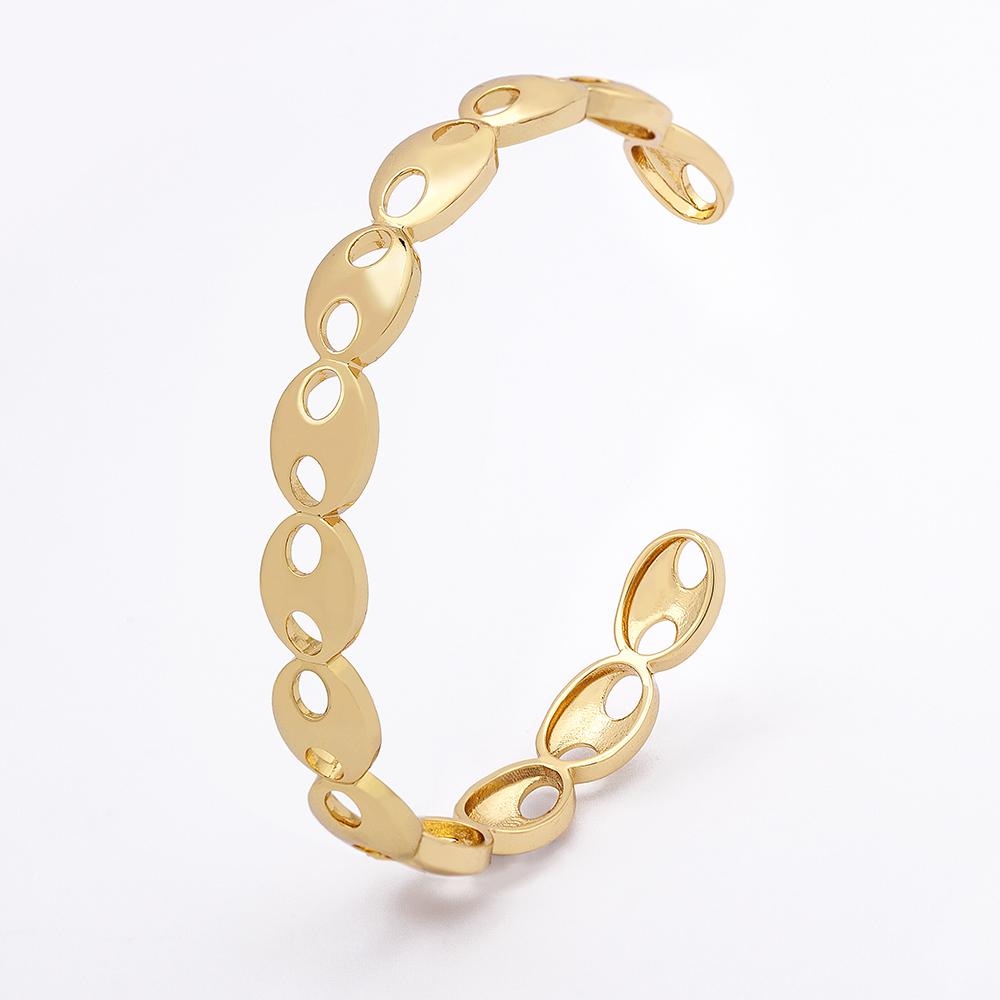 High Quality Gold Color Pig Nose Shape Bangle For Women Punk Charm Bracelets & Bangles Luxury New Femme Party Birthday Jewelry