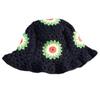 Handmade Crochet Bucket Hat Cute Ladies Outdoor Sports Fisherman Cap for Women Teenagers Casual Spring Summer Sunscreen