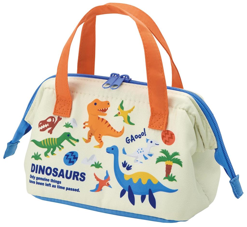 Skater Lunch Bag, Insulated, Small, Kids', Clasp Closure, Dinosaur Design, Size 26, KGA0-A