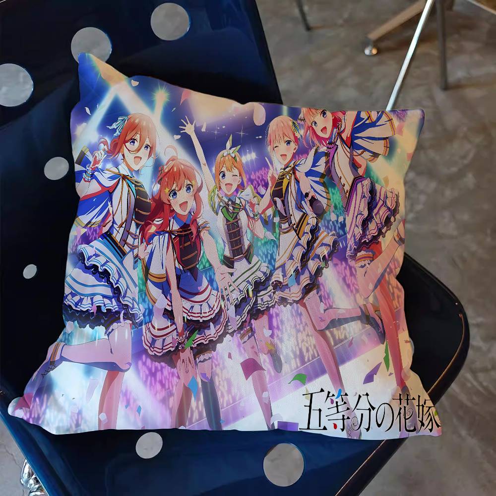 The Quintessential Quintuplets Anime Pillow Covers Sofa Decorative Home Double-sided Printing Short Plush Cute Cushion Cover