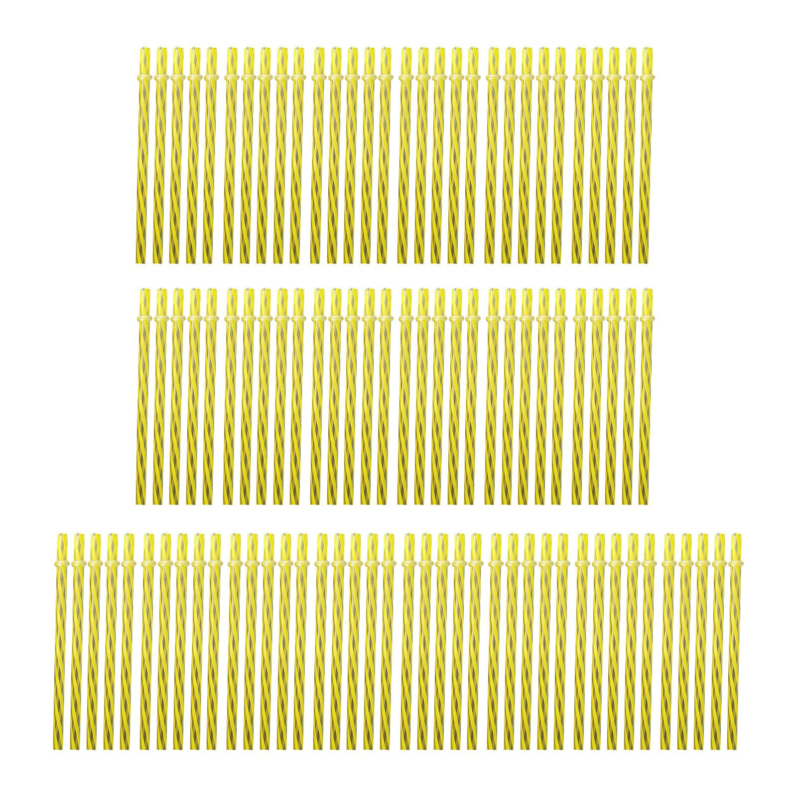 

Two-color Threaded Striped Straw, Disposable Food-grade PP Plastic Rigid Tube One Size жёлтый