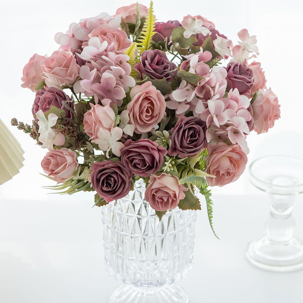 1/3PCS Artificial Flowers Silk Roses Festival Home Vases Outdoor Garden Bonsai Wedding Bridal Bouquets Room Table Decor DIY Gift