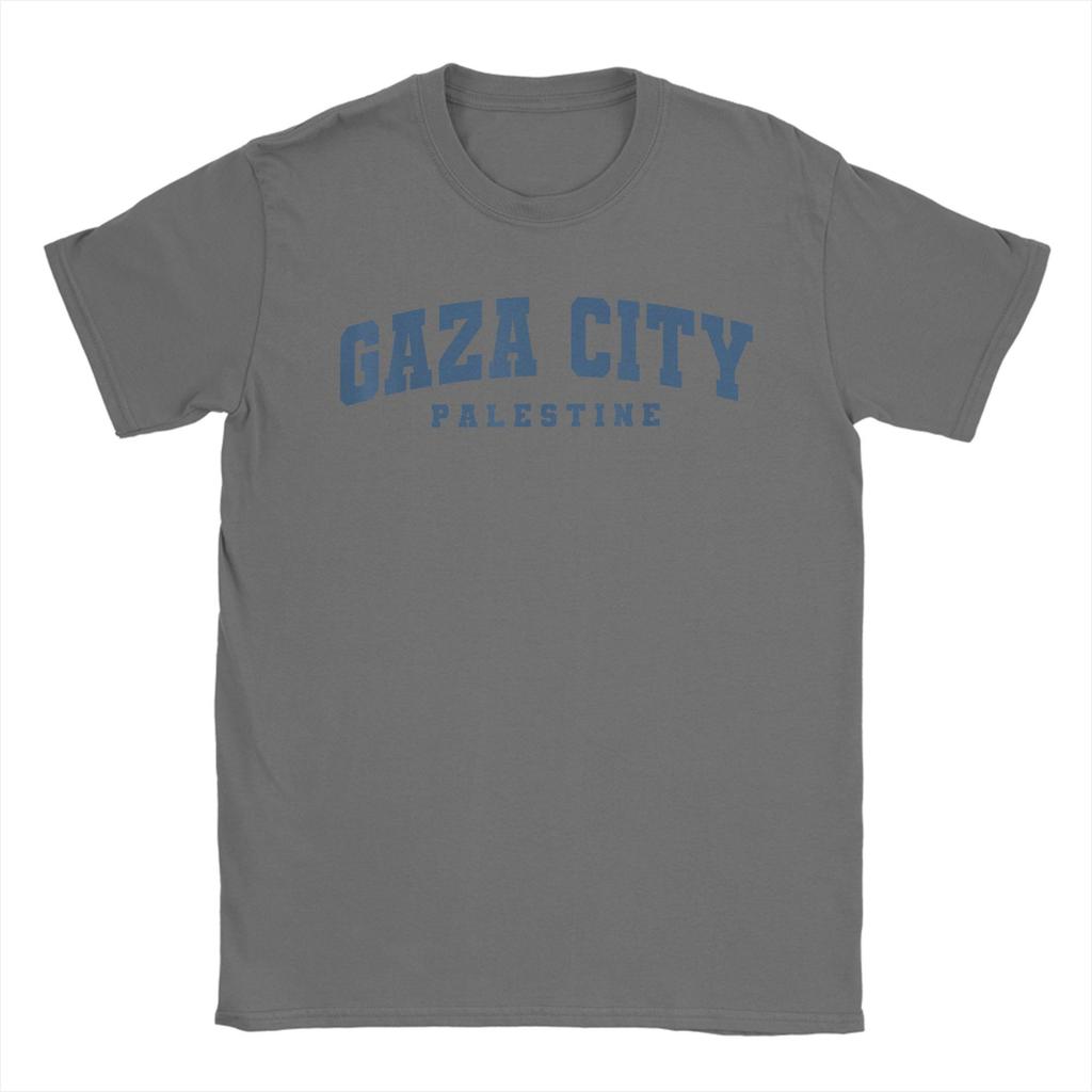 Gaza City Palestine Urban T Shirt Summer Hipster T Shirts Men 100 Cotton Crewneck Oversized Tees Short Sleeve Y2K Funny Tshirt
