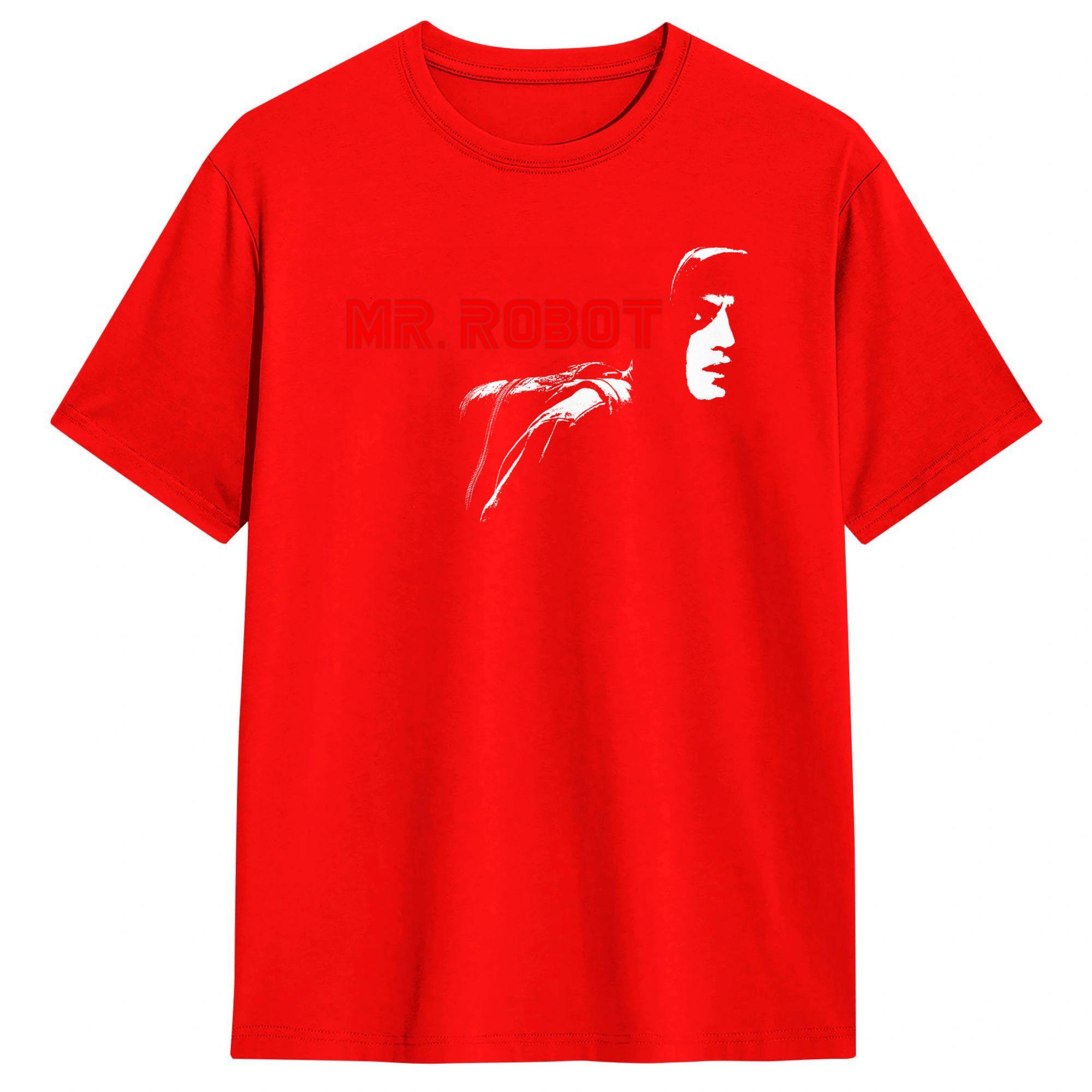 Elliot Mr Robot Cotton T Shirt For Unisex Summer Vintage T Shirts Crew Neck Fashion Tees Big Size Wholesale Clothing S