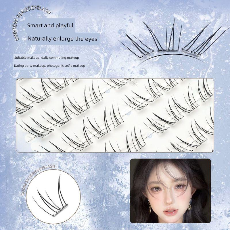 First-time season Hyacinth Fake Eyelashes delicate hair flu light Yingtai plush curly Nature Artificial glue-free