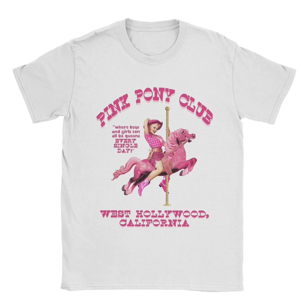 Pink Pony Club Cotton T-Shirt For Men's Summer Chappell Roan Funny T-Shirts O Neck Novelty Tee Shirt Big Size Design Tops