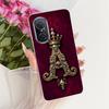 Clear For Huawei Nova 9SE JLN-LX1 JLN-LX3 Cover For Huawei Nova 9 SE Case Luxury Crown A-Z Letters 2D Flat Pattern Soft Casing